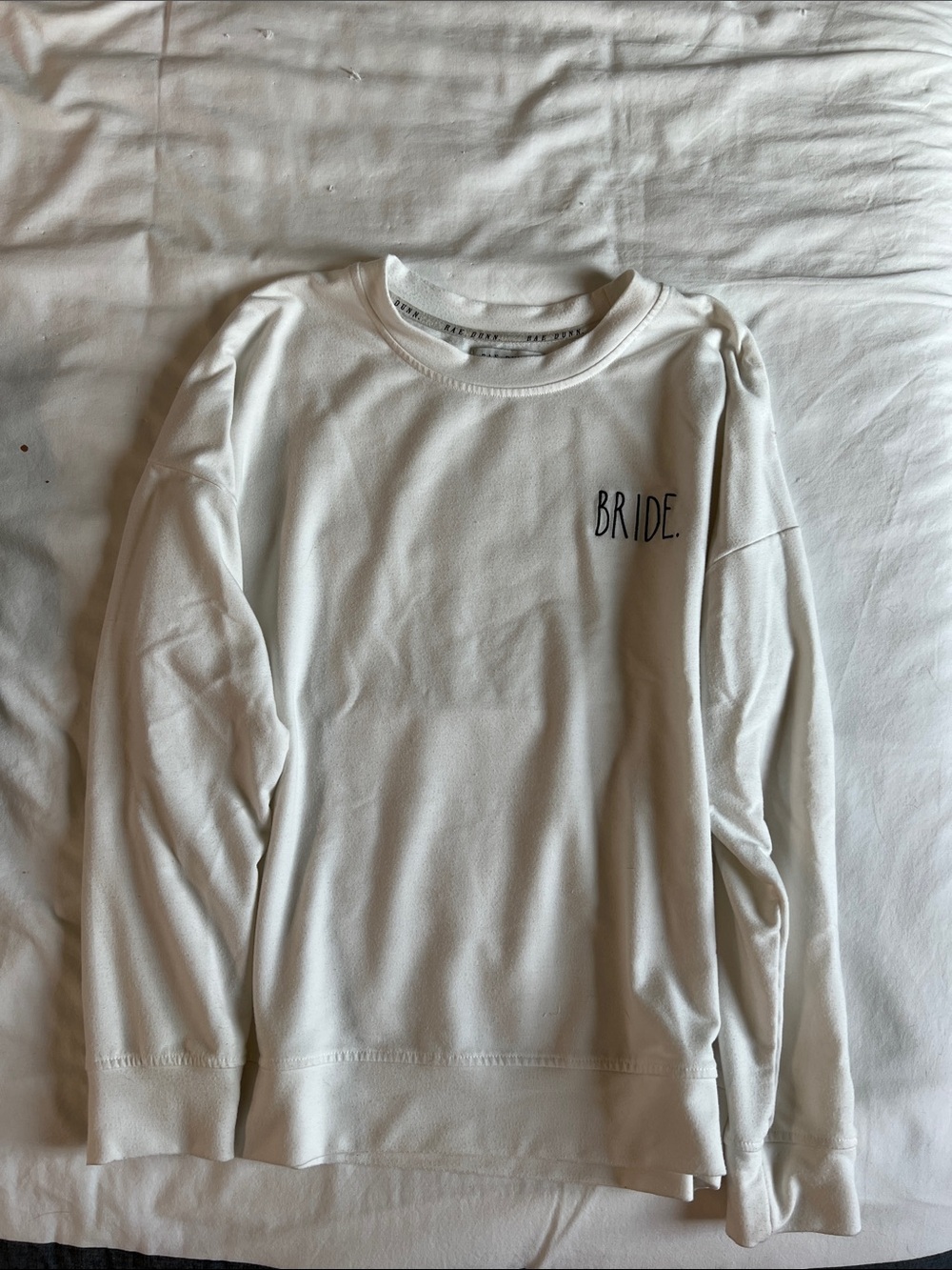 Rae Dunn White 'BRIDE.' Crewneck Sweatshirt